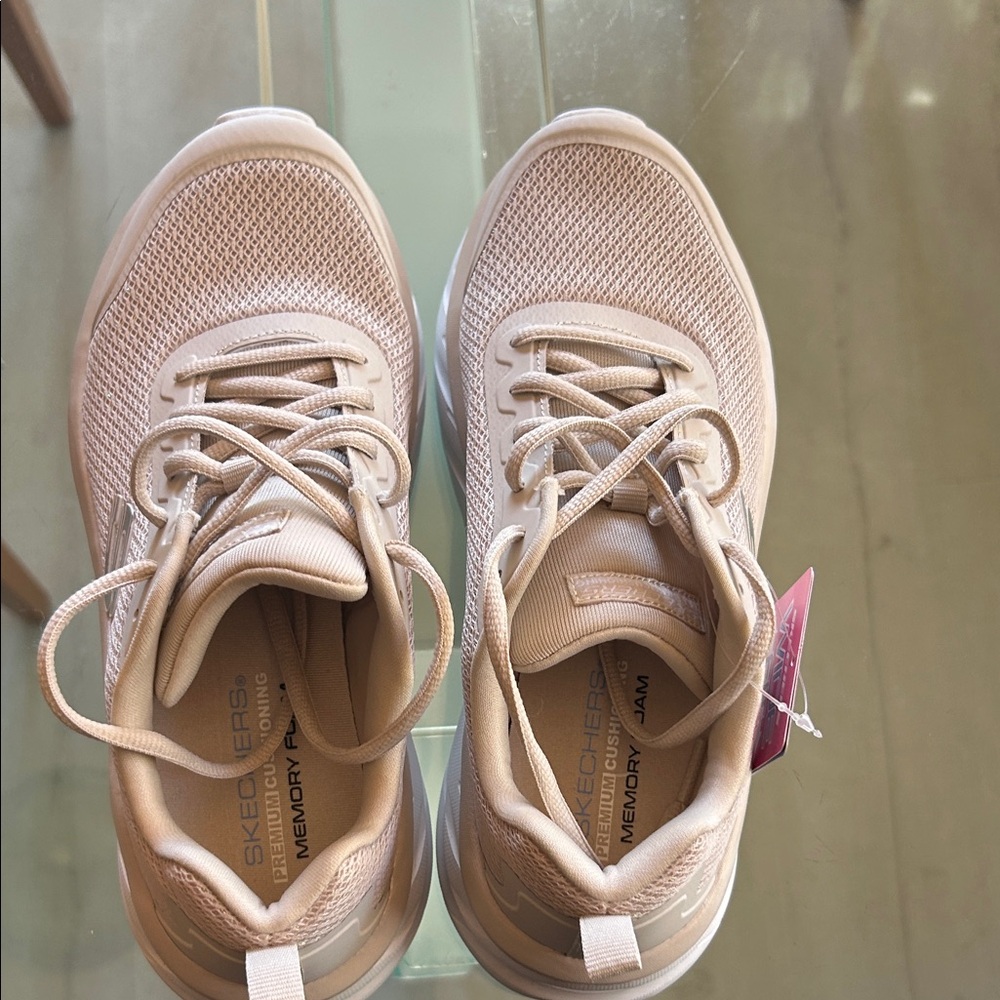 Skechers Women's Beige Athletic Sneakers